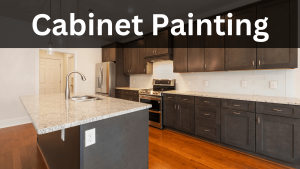 freshly painting kitchen cabinets