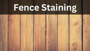 stained fence