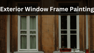 exterior window frame repainted in white